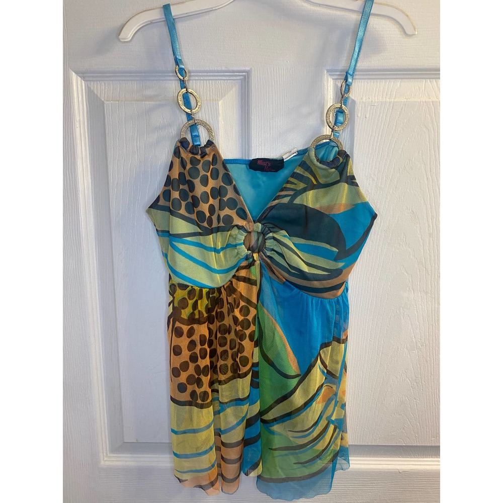 Multicolor Mesh Tank Top
